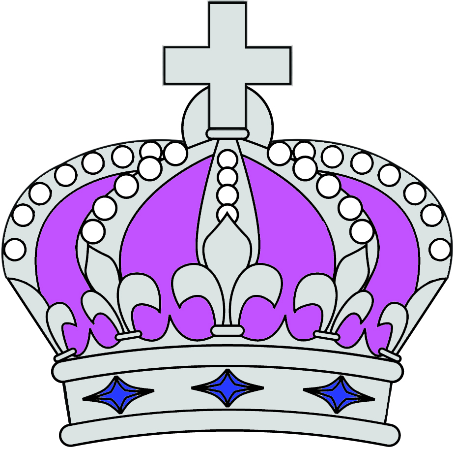 Platinum and pink crown