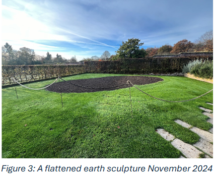 Markshall - redevelopment of the walled garden earth sculpture 